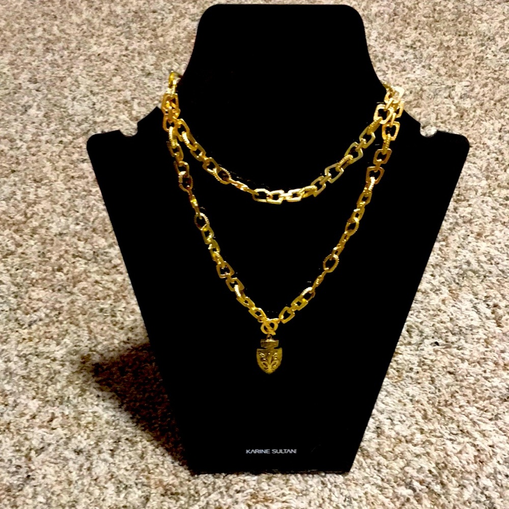 Fleur de Lis Y necklace- Karine Sultan